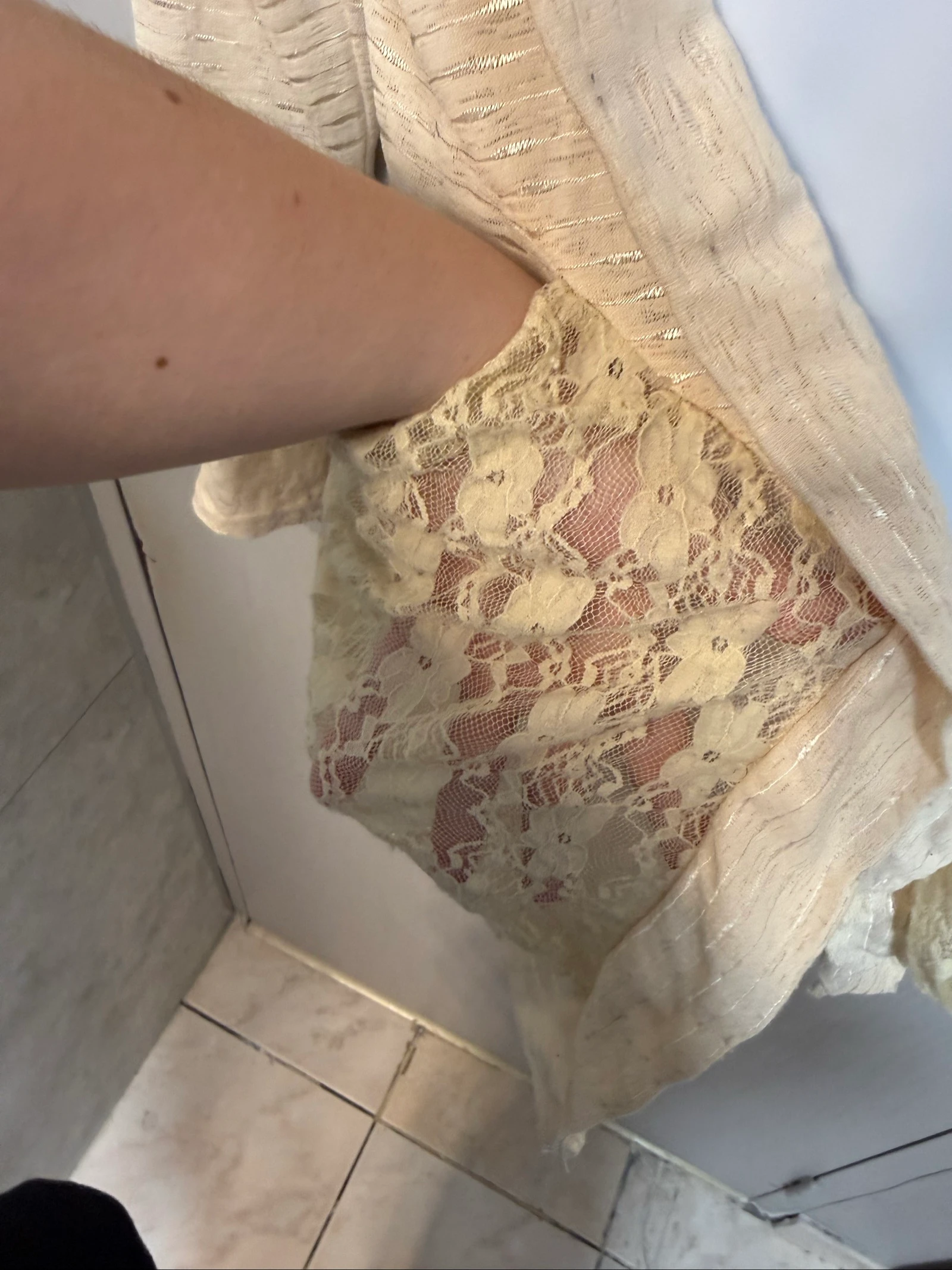 Cream vest with lace size TU – photo 3
